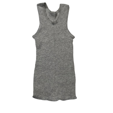 unisex Bonds, grey ribbed cotton singlet top, GUC, size 00,  