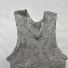 Load image into Gallery viewer, unisex Bonds, grey ribbed cotton singlet top, GUC, size 00,  