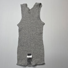 Load image into Gallery viewer, unisex Bonds, grey ribbed cotton singlet top, GUC, size 00,  