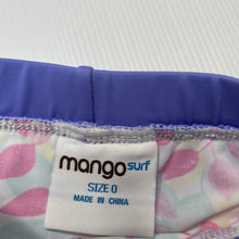 Load image into Gallery viewer, Girls Mango, colourful swim shorts, elasticated, EUC, size 0,  