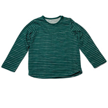 Load image into Gallery viewer, Boys Tu, green &amp; white stripe cotton top, GUC, size 1,  