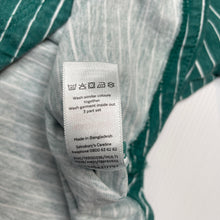 Load image into Gallery viewer, Boys Tu, green &amp; white stripe cotton top, GUC, size 1,  