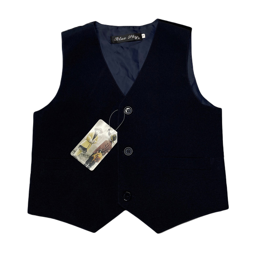 Boys Blue Sky, navy formal waistcoat / vest, NEW, size 3,  