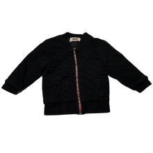 Load image into Gallery viewer, unisex Cotton On, black quilted zip up jacket / sweater, GUC, size 0,  