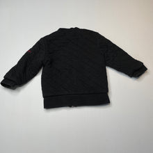 Load image into Gallery viewer, unisex Cotton On, black quilted zip up jacket / sweater, GUC, size 0,  