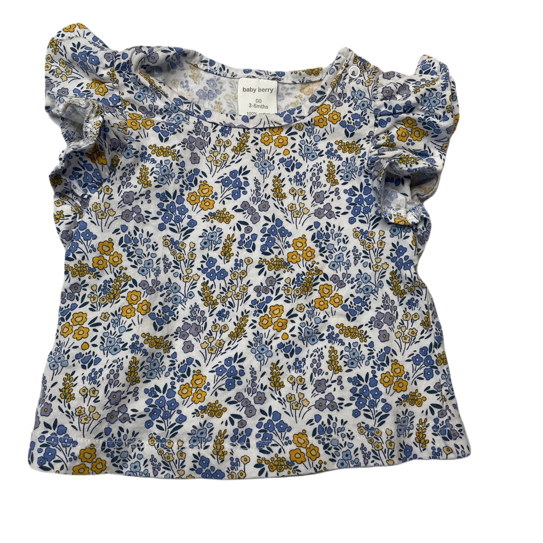 Girls Baby Berry, floral cotton t-shirt / top, GUC, size 00,  