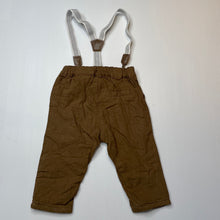 Load image into Gallery viewer, Boys H&amp;M, lined lightweight cotton pants, adjustable, EUC, size 00,  