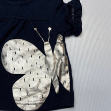 Load image into Gallery viewer, Girls Cotton On, navy cotton top, butterfly, GUC, size 00,  