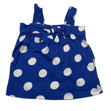 Girls Carters, blue & white spot cotton summer top, wash fade, FUC, size 1,  