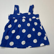 Load image into Gallery viewer, Girls Carters, blue &amp; white spot cotton summer top, wash fade, FUC, size 1,  