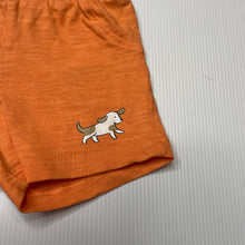 Load image into Gallery viewer, unisex M&amp;S, coral cotton shorts, elasticated, dog, EUC, size 000,  