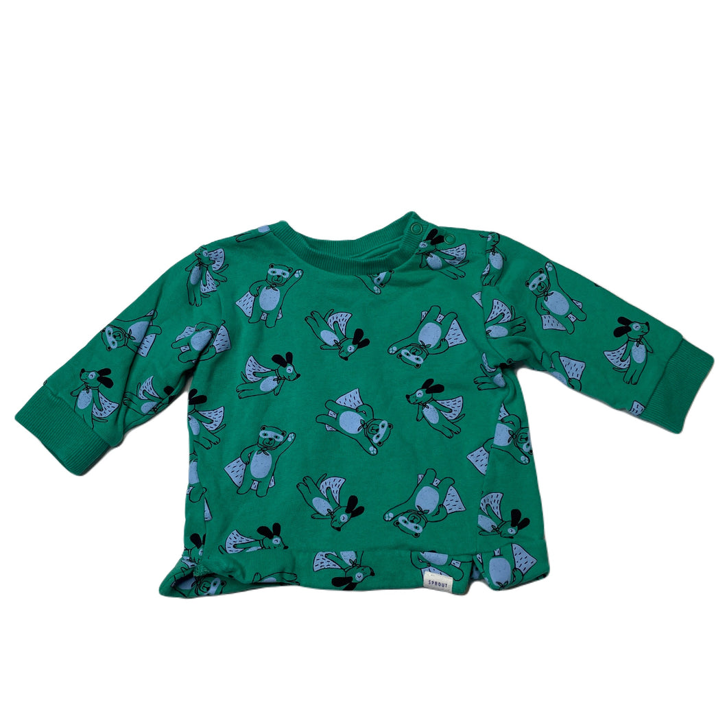 Boys Sprout, fleece lined lightweight sweater / jumper, EUC, size 00,  