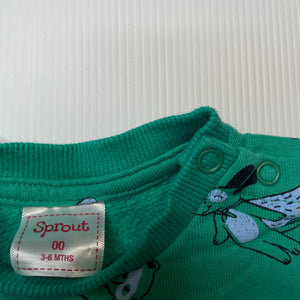 Boys Sprout, fleece lined lightweight sweater / jumper, EUC, size 00,  