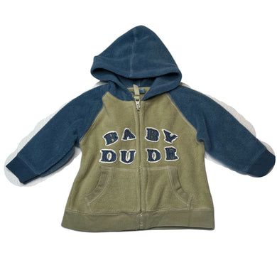 Boys CACTUS CLONE, soft fleece zip hoodie sweater, EUC, size 00,  