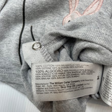 Load image into Gallery viewer, Girls Carters, grey cotton bodysuit / romper, rabbit, FUC, size 1,  