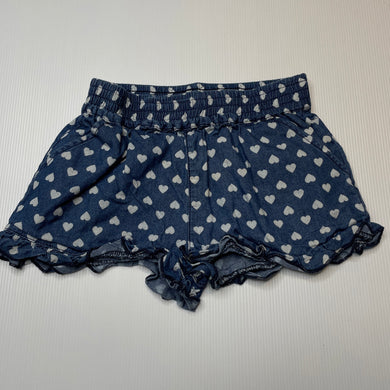 Girls 1964 Denim Co, chambray cotton shorts, elasticated, GUC, size 3,  