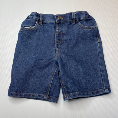 Boys Anko, blue denim jean shorts, adjustable, FUC, size 5,  