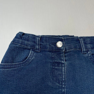 Girls Anko, blue stretch denim skirt, adjustable, L: 26.5cm, GUC, size 5,  