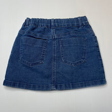 Load image into Gallery viewer, Girls Anko, blue stretch denim skirt, adjustable, L: 26.5cm, GUC, size 5,  