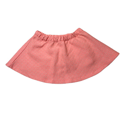 Girls Target, cotton lined pink & white skirt, elasticated, L: 22cm, GUC, size 2,  