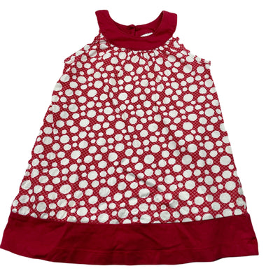 Girls Target, red & white cotton casual dress, GUC, size 2, L: 43cm