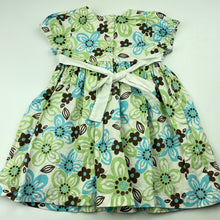 Load image into Gallery viewer, Girls Miniwear, floral lightweight cotton dress, FUC, size 12 months, L: 44cm