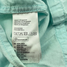 Load image into Gallery viewer, Boys H&amp;M, blue linen / cotton long sleeve shirt, FUC, size 1-2,  