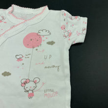 Load image into Gallery viewer, Girls cotton, bodysuit / romper, mouse, GUC, size 000,  