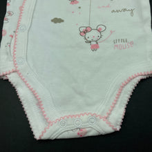 Load image into Gallery viewer, Girls cotton, bodysuit / romper, mouse, GUC, size 000,  