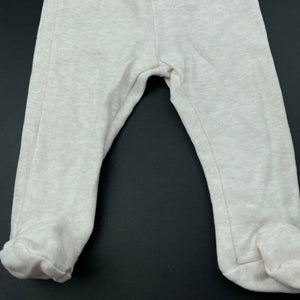 Girls Dymples, stretchy pale pink footed leggings / bottoms, EUC, size 000,  