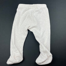 Load image into Gallery viewer, Girls Dymples, stretchy pale pink footed leggings / bottoms, EUC, size 000,  