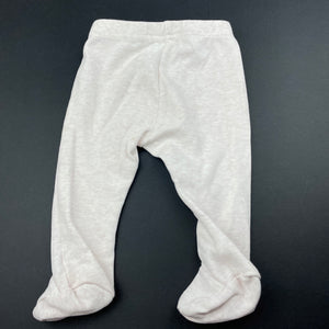 Girls Dymples, stretchy pale pink footed leggings / bottoms, EUC, size 000,  