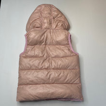 Load image into Gallery viewer, Girls Cotton On, pink hooded puffer vest / sleeveless jacket, GUC, size 1-2,  