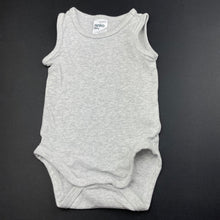 Load image into Gallery viewer, unisex Anko, grey cotton bodysuit / romper, GUC, size 00,  