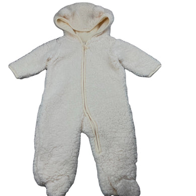 unisex Anko, soft fluffy fleece zip coverall / romper, EUC, size 00,  