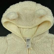 Load image into Gallery viewer, unisex Anko, soft fluffy fleece zip coverall / romper, EUC, size 00,  