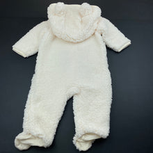 Load image into Gallery viewer, unisex Anko, soft fluffy fleece zip coverall / romper, EUC, size 00,  
