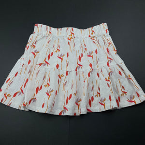 Girls Anko, lightweight crinkle cotton skirt, elasticated, L: 31cm, EUC, size 8,  