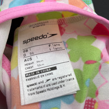 Load image into Gallery viewer, Girls Speedo, colourful swim one-piece, butterflies, EUC, size 1,  