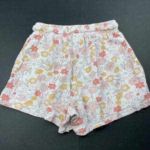 Girls Anko, floral cotton shorts, elasticated, FUC, size 9,  
