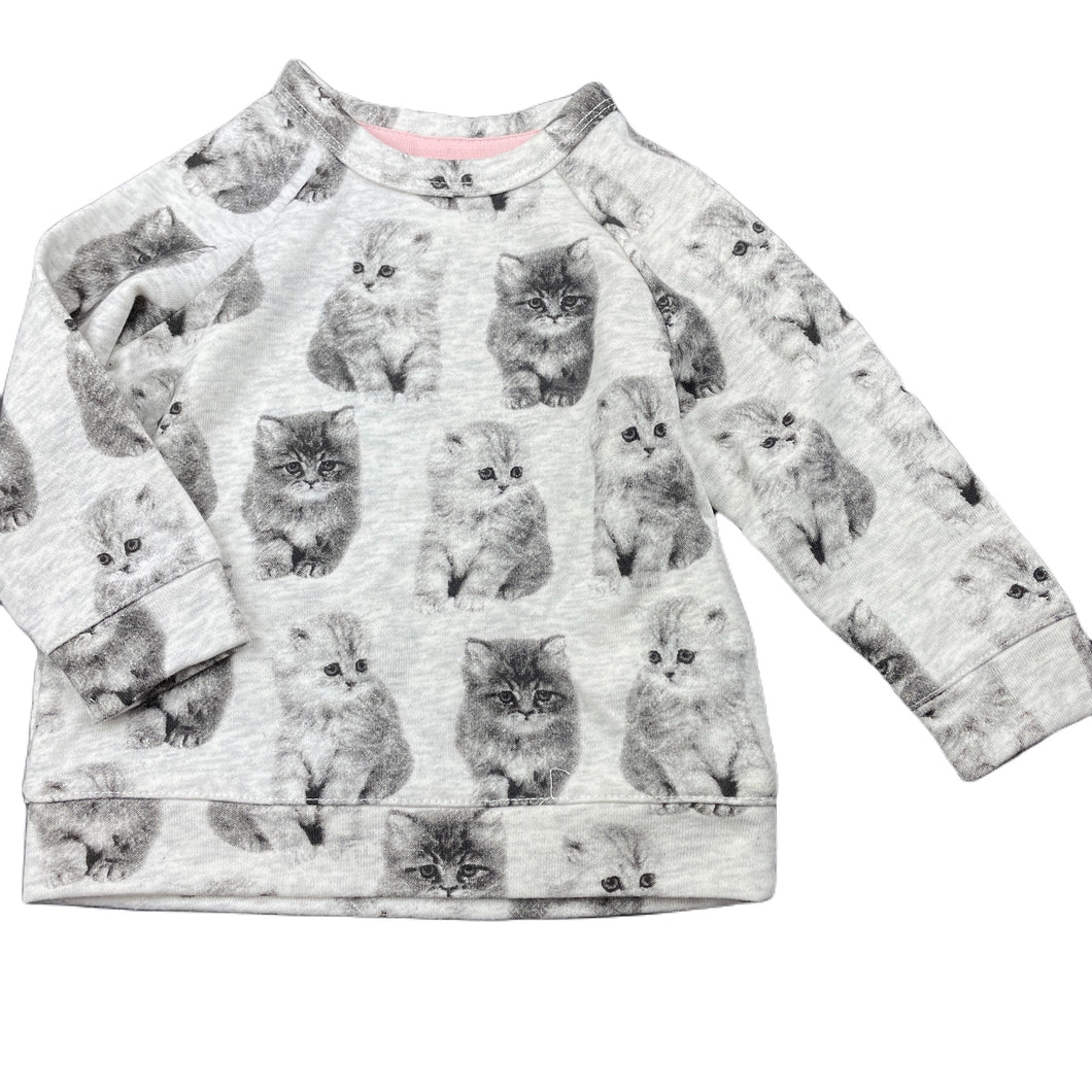 Girls H&M, lightweight sweater / jumper, kittens, EUC, size 00,  