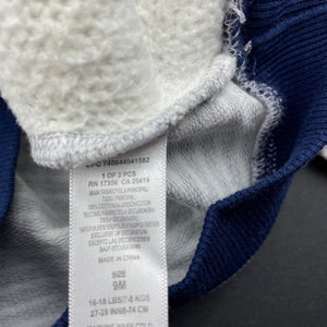 Boys Little Me, long sleeve top, soft fleece front, GUC, size 0,  