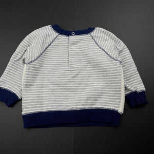 Boys Little Me, long sleeve top, soft fleece front, GUC, size 0,  