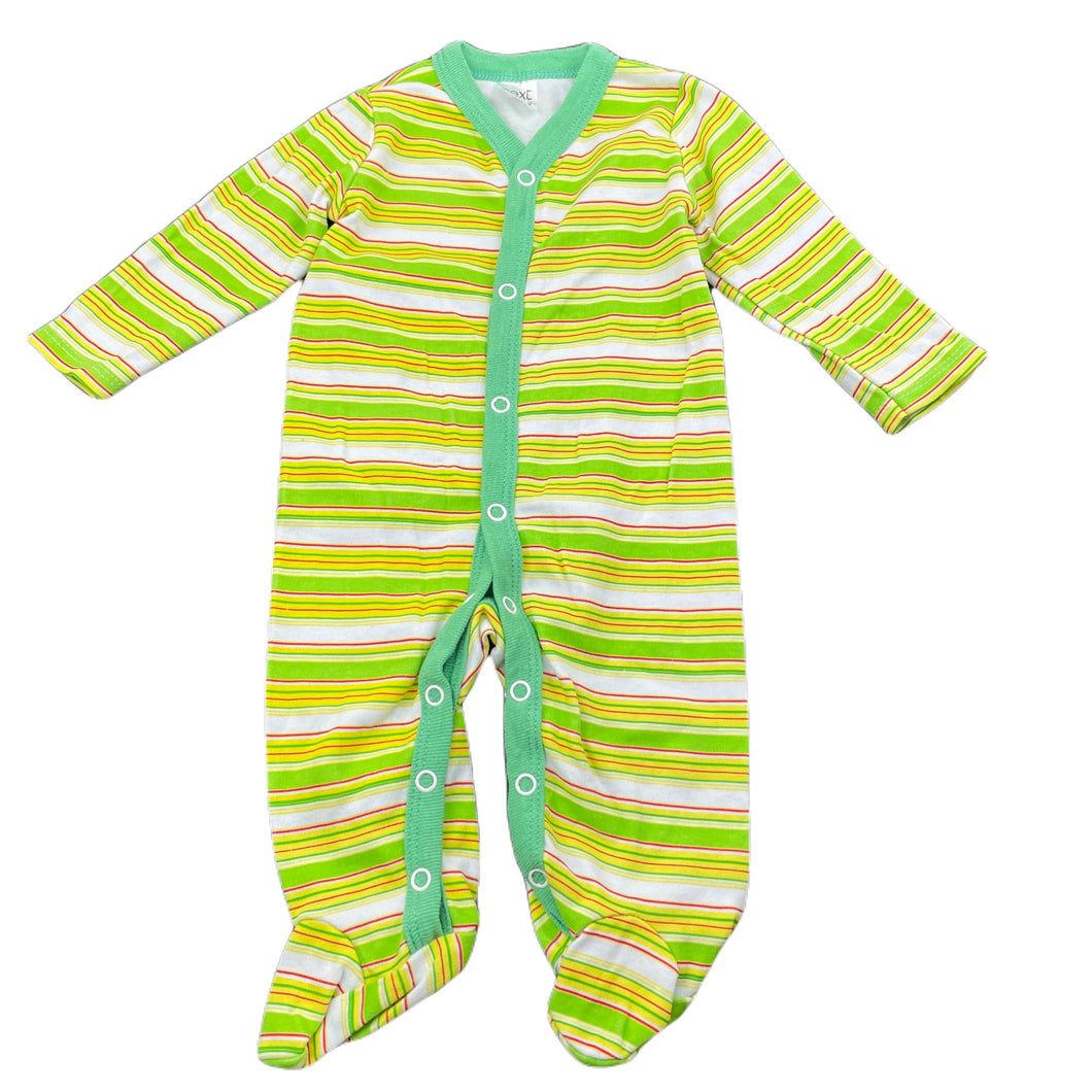 unisex Next, striped cotton coverall / romper, EUC, size 00,  