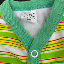 Load image into Gallery viewer, unisex Next, striped cotton coverall / romper, EUC, size 00,  