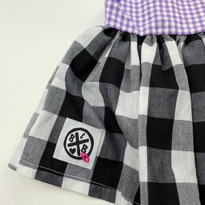 Girls B&B, handmade lightweight dress, burgers, EUC, size 00, L: 32cm