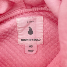 Load image into Gallery viewer, Girls Country Road, pink zip hoodie sweater, discolouration &amp; marks, FUC, size 3,  