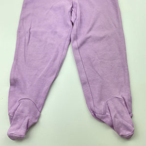 Girls Babies R Us, purple cotton footed leggings / bottoms, FUC, size 0,  