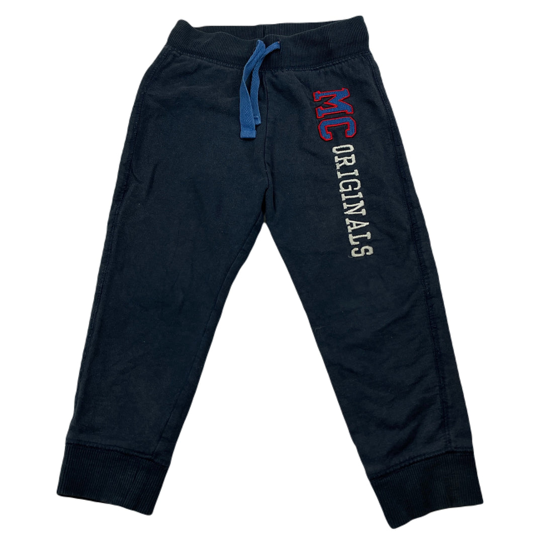Boys Mothercare, navy casual pants, elasticated, wash fade, Inside leg: 31cm, FUC, size 2,  