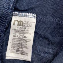 Load image into Gallery viewer, Boys Mothercare, navy casual pants, elasticated, wash fade, Inside leg: 31cm, FUC, size 2,  